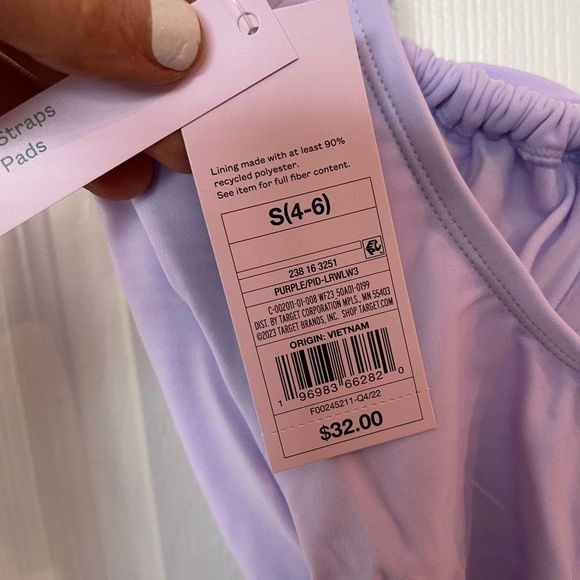 WILD FABLE Shirred Underwire Cheeky Swimsuit in Purple Size Small NEW - Picture 11 of 11